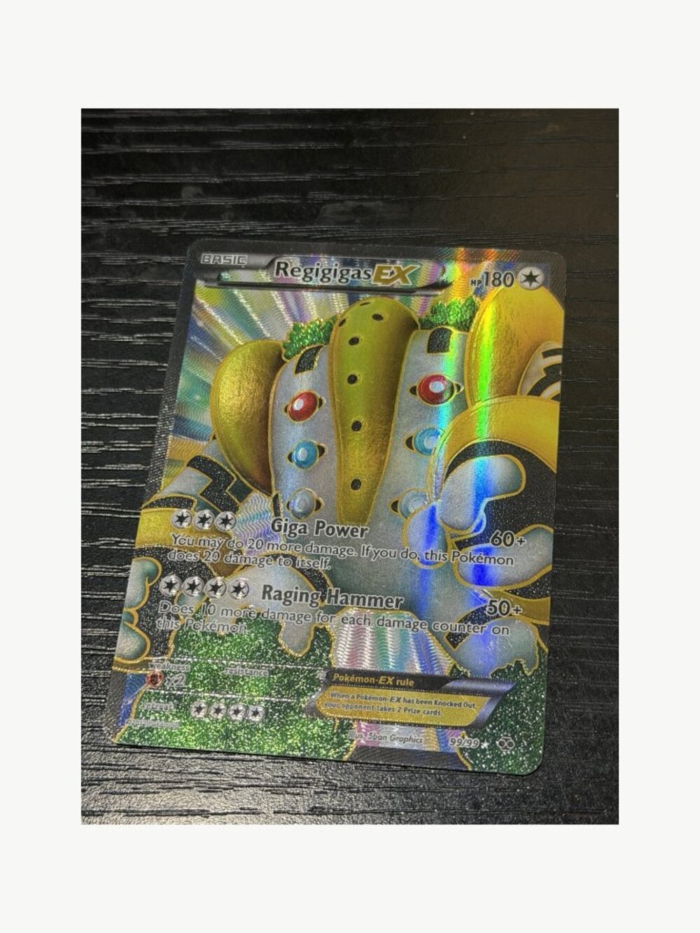 2012 Pokemon Regigigas EX 99/99 Full Art Holo Raw MP